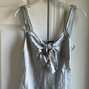 J. Crew silk top with bow.